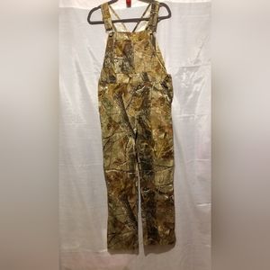 Boy's Realtree Camouflage Bib Overalls Adjustable straps Size XL 14-16